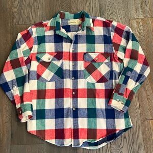 St John’s Bay COTTON Flannel Shirt VINTAGE Large
